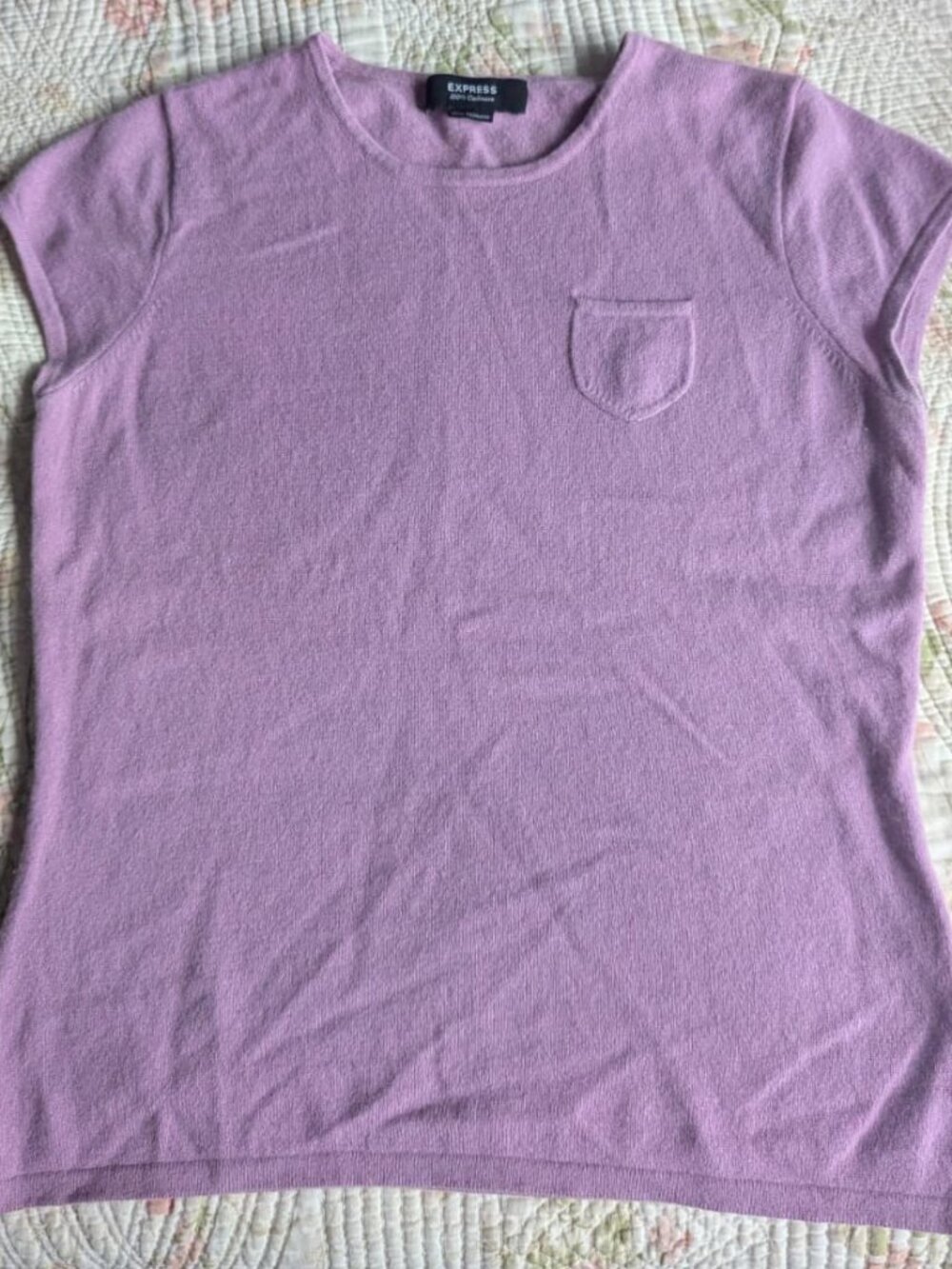 Vintage Express 100% Cashmere Lavender Sweater - XL